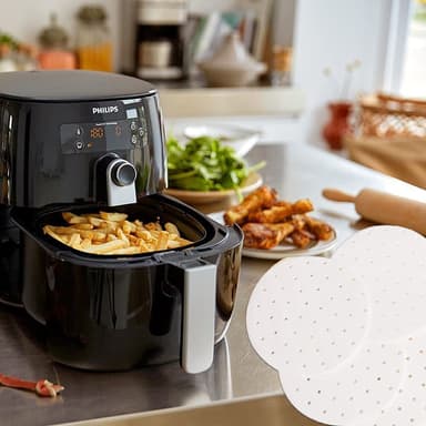 Runt pergamentpapper till Air Fryer 100-pack Vit 20 cm
