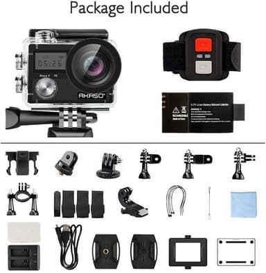 AKASO Brave 4 Ultra HD 4K Wifi actionkamera med digital zoom