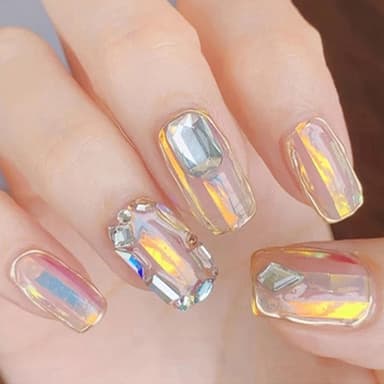 Aurora Nail Foil Stickers Broken Glass Paper 2-Pack K01 Flerfärgad