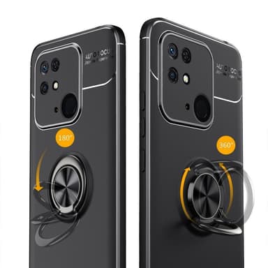 Redmi 10C TPU skal med Finger Ring - Svart