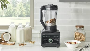 Motore da 1600 W Nero Facile da Pulire 10 Impostazioni di Velocità Manuali Più Pulse Braun Frullatore TriForce Power Blender JB 9040 con Esclusiva Caraffa Triangolare 