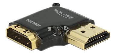 DeLOCK HDMI-adapter, 19-pin ho-ha, vinklad 90° höger, svart