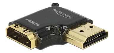 DeLOCK HDMI-adapter, 19-pin ho-ha, vinklad 90° höger, svart
