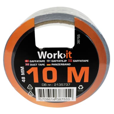 Work>it® gaffatejp 48 mm × 10 meter grå