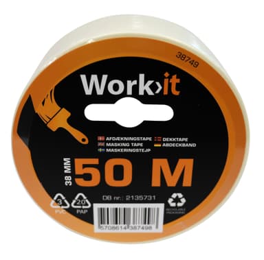 Work>it® maskeringstejp 38 mm x 50 meter