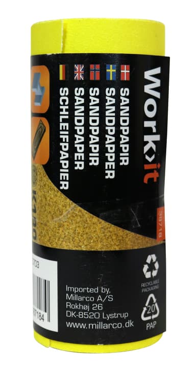 Work>it® K180 sandpapper 11,5×500 cm 1 rulle