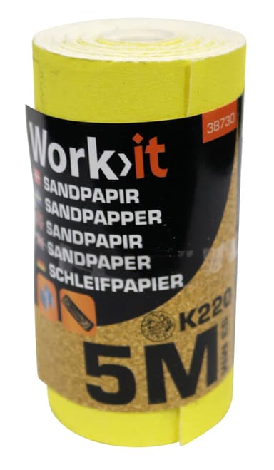 Work>it® sandpapper 9,3×500 cm K220