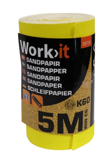 Work>it® sandpapper 9,3×500 cm K60