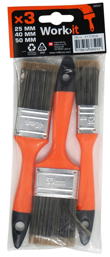Work>it® penslar i set om 3 flata 25/40/50 mm