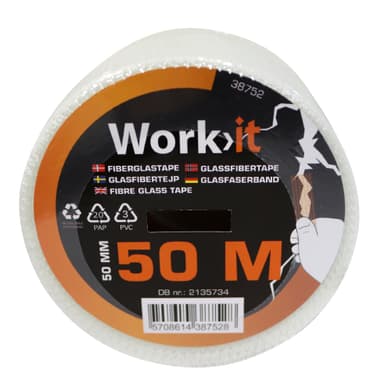Work>it® glasfibertejp 50 mm × 50 meter