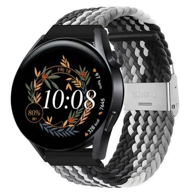 Flätat Elastiskt Armband Huawei Watch GT3 (42mm) - Svart/Vit