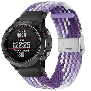 Flätat Elastiskt Armband Garmin Fenix 5X - Gradient purple