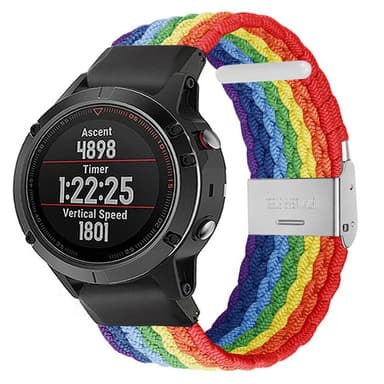 Flätat Elastiskt Armband Garmin Fenix 5 - Pride