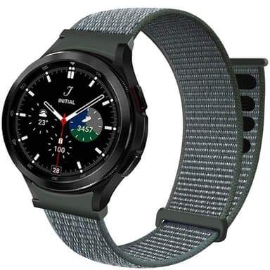 Samsung Galaxy Watch4 Classic 46mm Armband Nylon Armband No-Gap Samsung Galaxy Watch 4 Classic (46mm) - Storm Gre