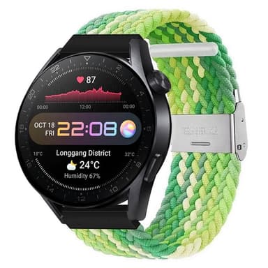 Flätat Elastiskt Armband Huawei Watch 3 Pro (48mm) - Gradient green