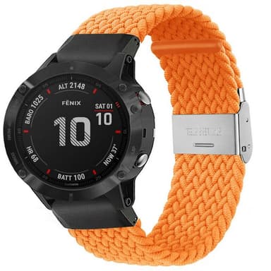 Flätat Elastiskt Armband Garmin Fenix 6X - Orange