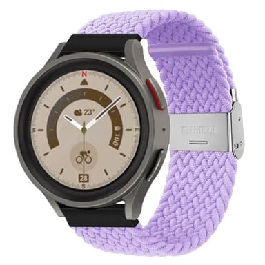 Flätat Elastiskt Armband Samsung Galaxy Watch 5 Pro (45mm) - Ljuslila