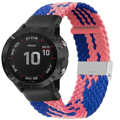Flätat Elastiskt Armband Garmin Fenix 6 - Blue Powder