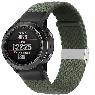 Flätat Elastiskt Armband Garmin Fenix 5 - Army