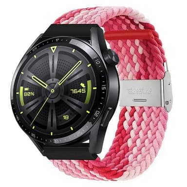 Flätat Elastiskt Armband Huawei Watch GT3 (46mm) - Gradientred