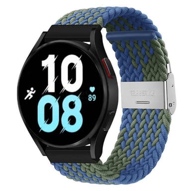 Flätat Elastiskt Armband Samsung Galaxy Watch 5 (44mm) - Blågrön