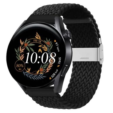 Flätat Elastiskt Armband Huawei Watch GT3 (42mm) - Svart