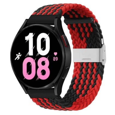 Flätat Elastiskt Armband Samsung Galaxy Watch 5 (40mm) - Röd/Svart
