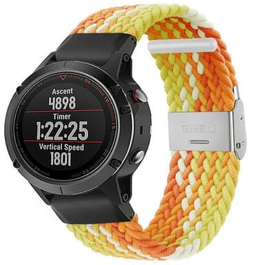 Flätat Elastiskt Armband Garmin Fenix 5 - Gradient orange