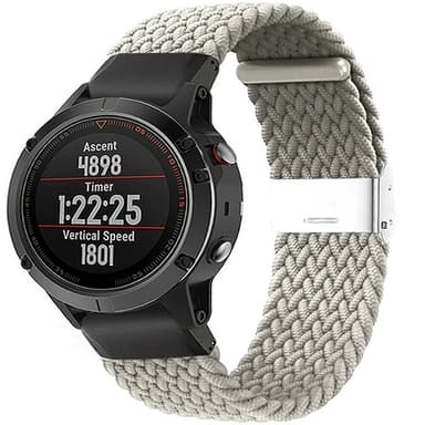 Flätat Elastiskt Armband Garmin Fenix 5X - Stone