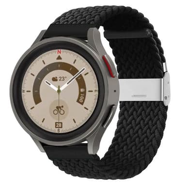 Flätat Elastiskt Armband Samsung Galaxy Watch 5 Pro (45mm) - Svart