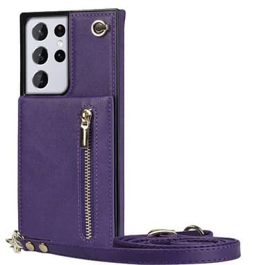 Zipper necklace case Samsung Galaxy S21 Ultra - Lila
