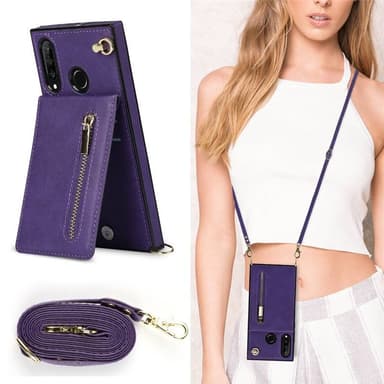Zipper necklace case Huawei P30 Lite - Lila