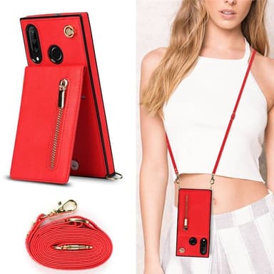 Zipper necklace case Huawei P30 Lite - Röd