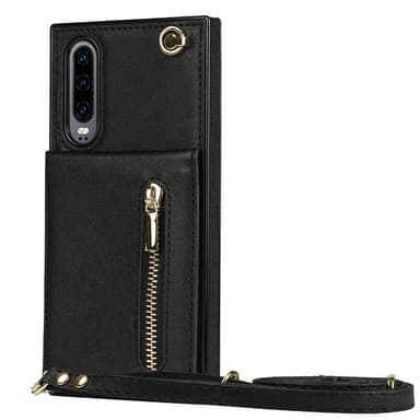 Zipper necklace case Huawei P30 - Svart