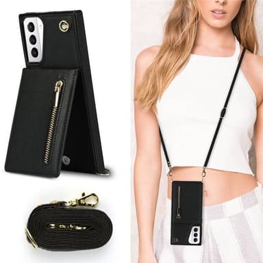Zipper necklace case Samsung Galaxy S21 Plus - Svart