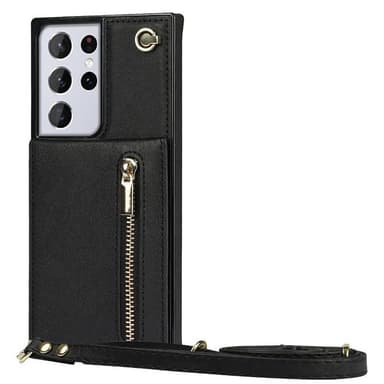 Zipper necklace case Samsung Galaxy S22 Ultra - Svart
