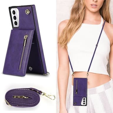 Zipper necklace case Samsung Galaxy S21 Plus - Lila