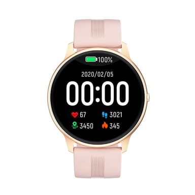 Sportklocka med puls, stegräknare, sömnmonitor Rosa