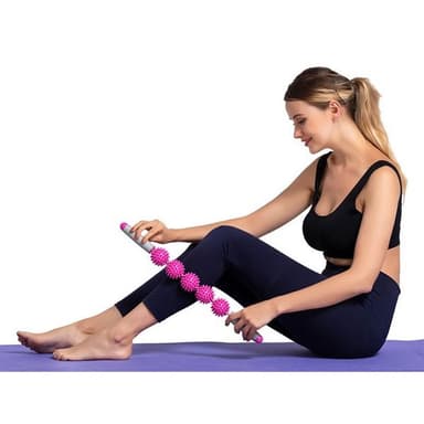 Massagerulle med 5 Bollar - Blå