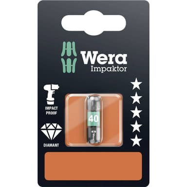 Wera 867/1 IMP DC SB SiS Torx-Bit T 40 Verktygsstål