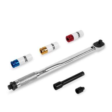 VONROC momentsleutel ½ - 470mm - 28-210Nm - Incl. dopsleutelset - 3