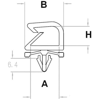TRU COMPONENTS 1593101 TC-KWS1308203 Kabelhållare Med