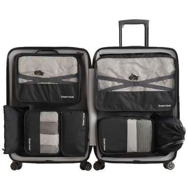 Packpåsar till resväska 7-pack Svart