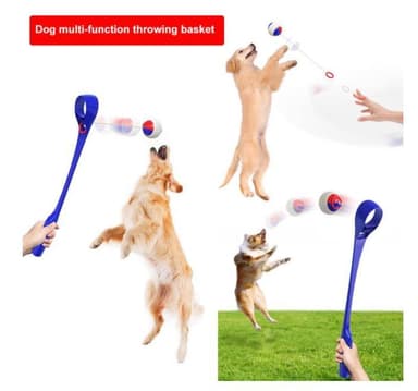 Hundleksak boll med slunga TPR Blue
