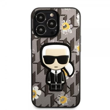 Karl Lagerfeld iPhone 13 Pro Skal Monogram Iconic Patch Grå