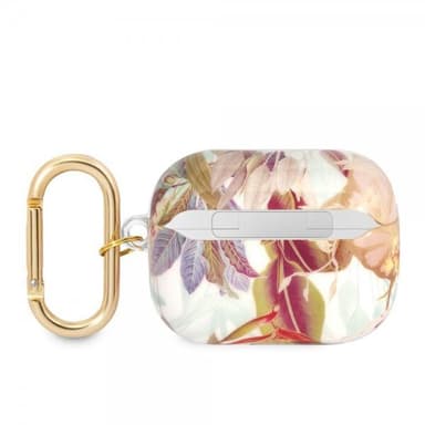 Guess AirPods Pro Skal Flower Print & Gold Hook Lila