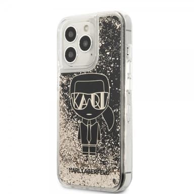 Karl Lagerfeld iPhone 13 Pro Skal Liquid Glitter Gatsby Svart