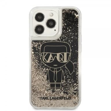 Karl Lagerfeld iPhone 13 Pro Skal Liquid Glitter Gatsby Svart