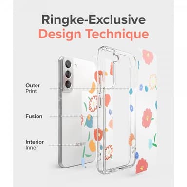 Ringke Samsung Galaxy S22 Plus Skal Fusion Design Floral