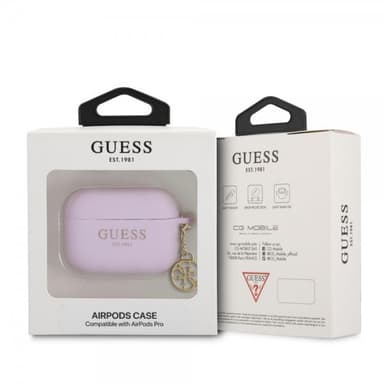 Guess AirPods Pro Skal Classic Logo 4G Charm Lila